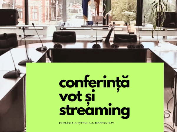 Primaria Busteni digitalizeaz sedintele vot electronic conferinta audio streaming video amro grup furnizor echipamente audio profesionale.0