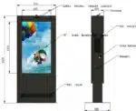 Totem digital outdoor dublu-față 55" pentru informare turistică și comercială - imagine 5